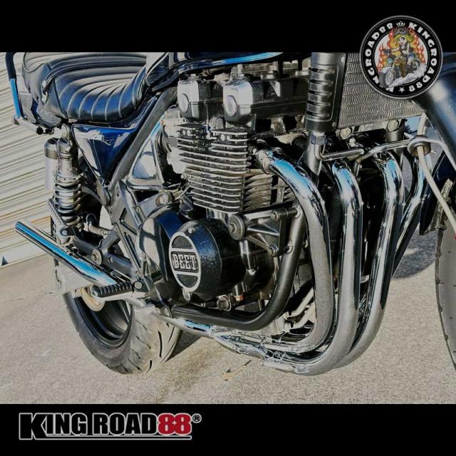 カワサキ ゼファー400 ゼファーχ ZR400C KingRoad88 マフラー スリム管 フルエキゾーストマフラー_7