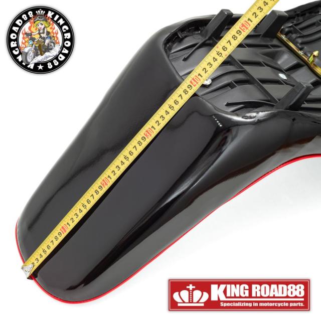 カワサキ バリオスII型 ZR250B KingRoad88 ３段シート エナメル ブラック パイピングレッド 40cm 2型 三段シート バリオス2 バリオス BALIUS_8
