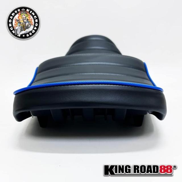 ヤマハ XJR400 前期 4HM KingRoad88 タックロールシート 合成レザー パイピング ブルー_3