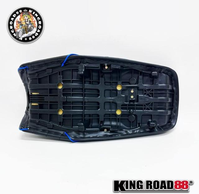 ヤマハ XJR400 前期 4HM KingRoad88 タックロールシート 合成レザー パイピング ブルー_5