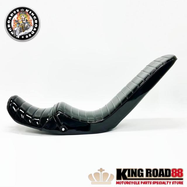 カワサキ ゼファーχ ZR400C KingRoad88 ロングシート エナメル ブラック 三段シート 3段シート_2