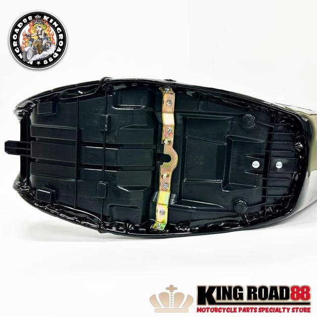 カワサキ ゼファーχ ZR400C KingRoad88 ロングシート エナメル ブラック 三段シート 3段シート_4
