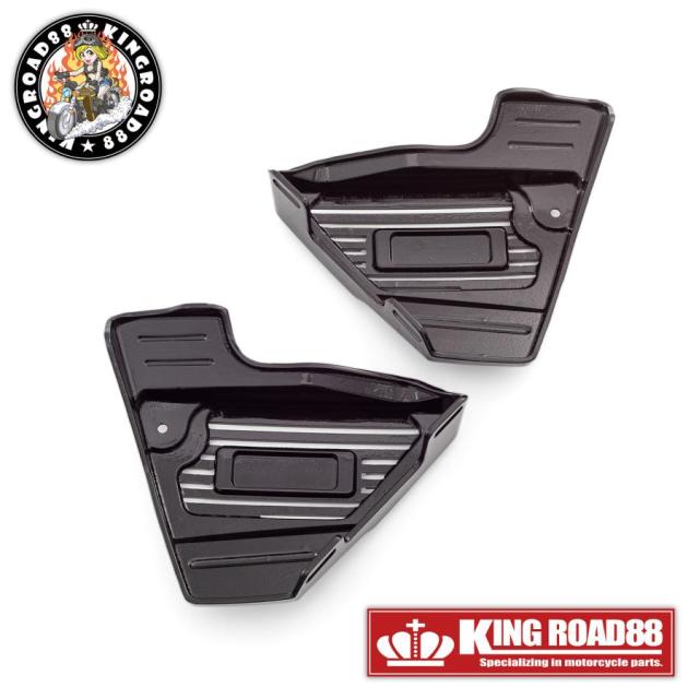 XJR400 4HM KingRoad88 サイドカバー アルフィン XJR ブラック シルバー TYPE3_1