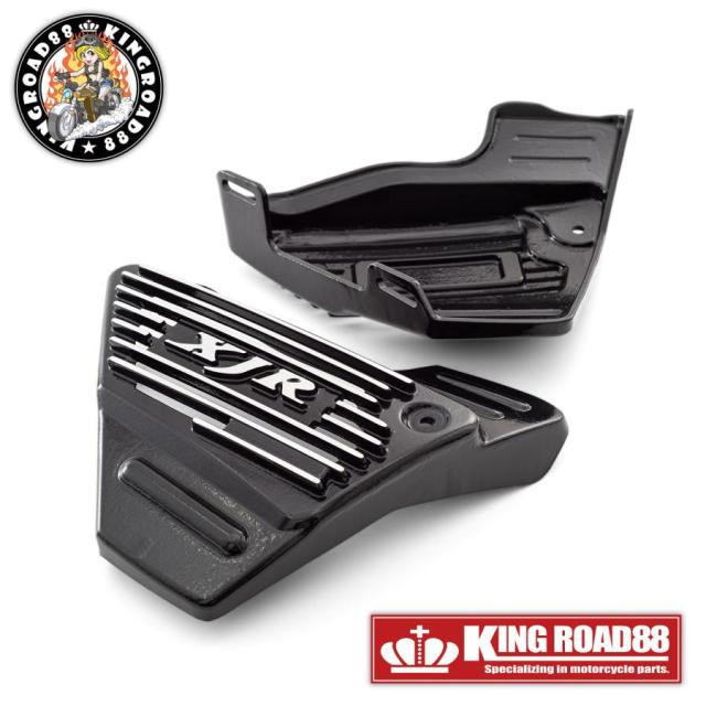 XJR400 4HM KingRoad88 サイドカバー アルフィン XJR ブラック シルバー TYPE3_2