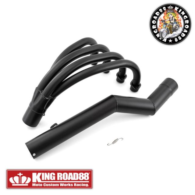カワサキ ZRX400 KingRoad88 ショート管 エキゾーストマフラー φ70 ブラック マフラー