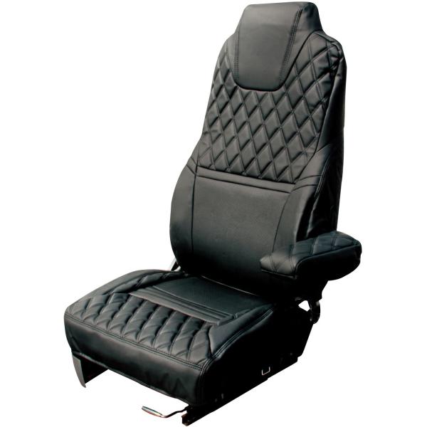 595364ジェットイノウエ ＣＯＭＢＩ車種別シートカバー　クオン　黒／黒糸
