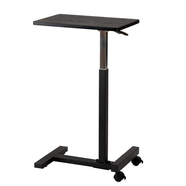 東谷 END-404BK 昇降サイドテーブル 木目柄が特徴的な、シンプルデザインの昇降サイドテーブル。簡易的な作業テーブルとしても便利