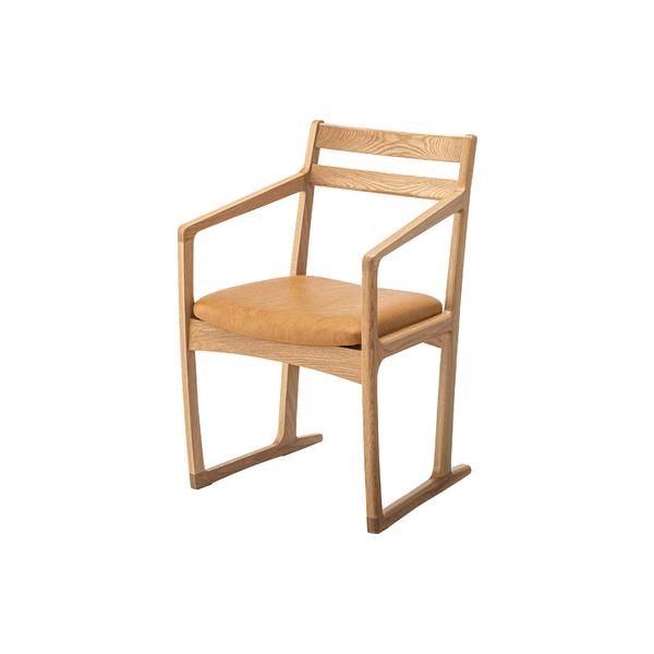 東谷 アームチェアJPC-126OAK チェア スチール(粉体塗装) ポリエステル ナチュラル