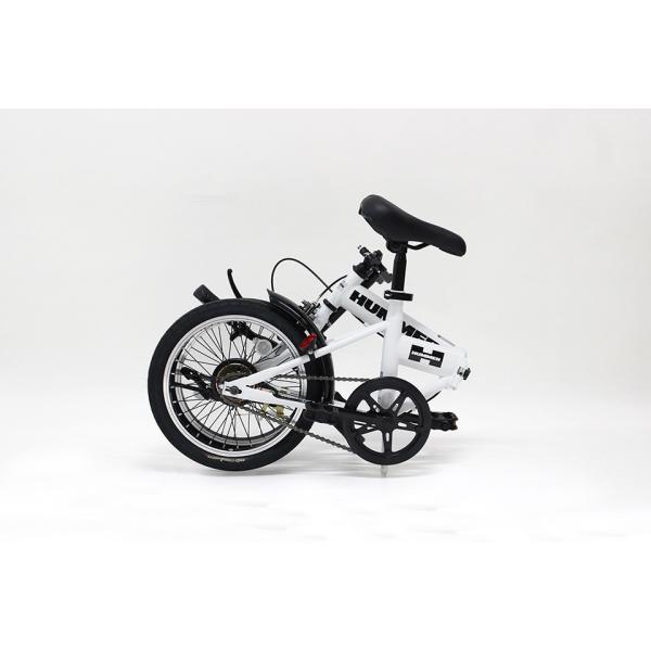 ミムゴ MG-HM16N-WH HUMMER ノーパンク 16インチ折畳み自転車WH_4