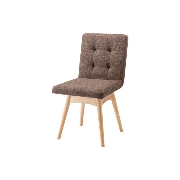 座面回転するダイニングチェア。回転式なのでスペースを取らずに立ち上がりが可能です。ブラウン