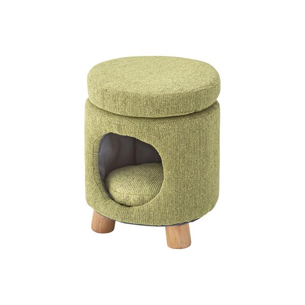 東谷 PET-61GR ペットスツール ペットがくつろげるペットハウススツール。座って一緒にくつろぐことができます。