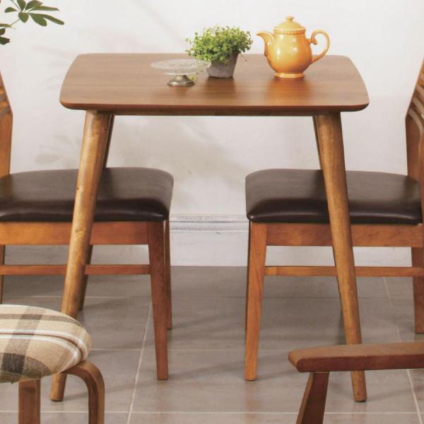 ダイニングテーブル 幅75cm 2人用 おしゃれ 木製 食卓机 ウォールナット