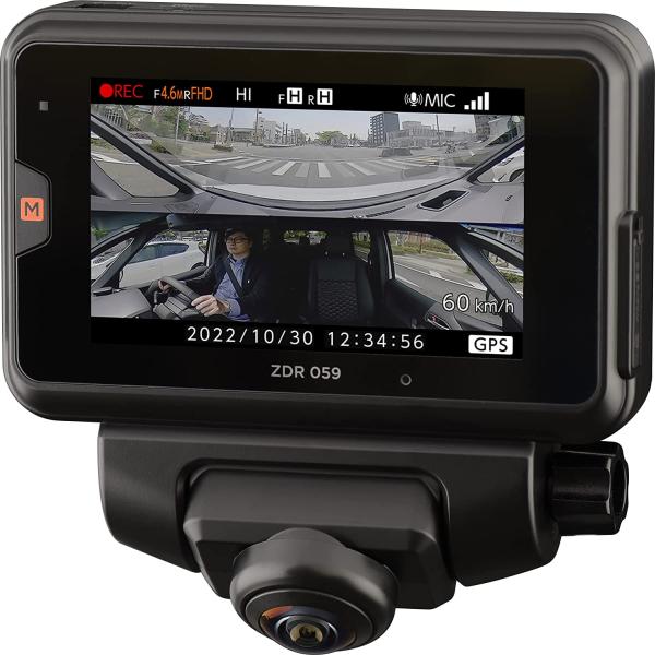 コムテック ドライブレコーダー ZDR059 4G LTE通信機能搭載 360°カメラで全方位録画+STARVIS搭載リヤカメラ 日本製 3年保証 GPS搭載 駐車監視_1