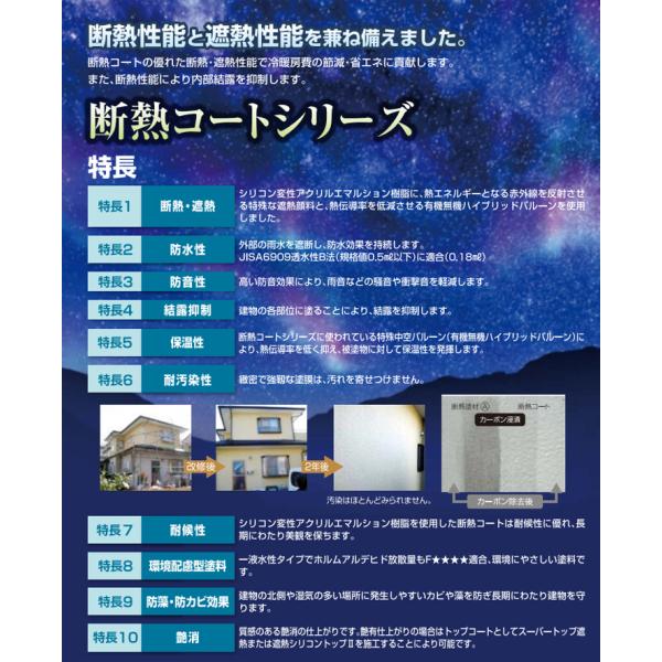 断熱コート　淡彩色　10kg　（東日本塗料/単層弾性仕上塗材）_2