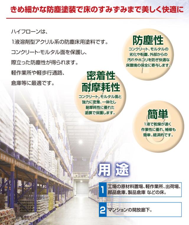 ハイフローン　15kg　（1液カラーアクリル薄膜床用塗料/東日本塗料）_3