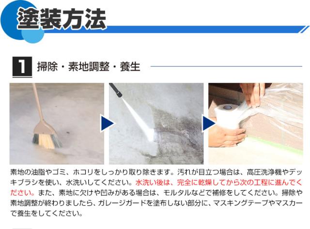 【コンクリート床の強化剤】 EFガレージガード（水性） 4kg×2缶セット ＜クリア＞ ガレージ 駐車場 倉庫 工場 店舗 粉塵抑制_7