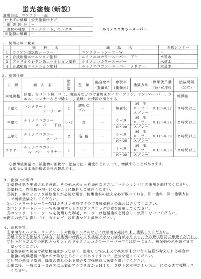 ルミノエコカラースーパー 3kgセット （下塗り1kg＋蛍光塗料1kg＋上塗りセット1kg/シンロイヒ）_7