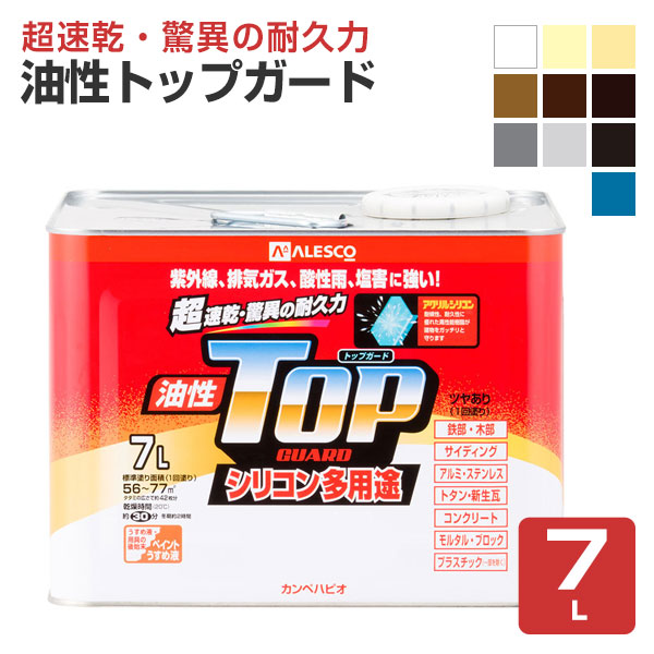 油性トップガード　7L　（シリコン多用途/カンペハピオ/ペンキ/塗料）