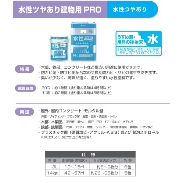 水性ツヤあり建物用 PRO 14kg（カンペハピオ/内外装建物用）_2