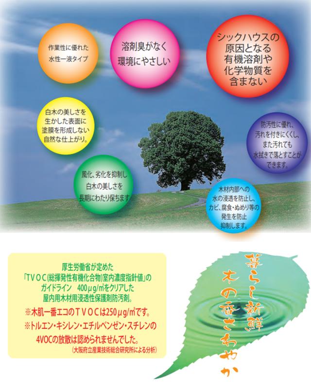 ミヤキ 木肌一番エコ 4kg （水性/屋内木部の防汚に/木材浸透性保護剤/業務用）_2