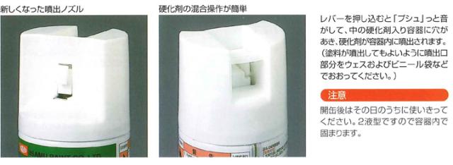 エアーウレタン　各色　315ml×6本/小箱　（２液アクリルウレタン樹脂塗料/イサム/ペンキ/スプレー）_3