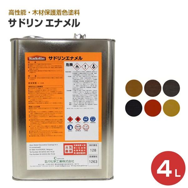 サドリン エナメル　各色　4L　（玄々化学 木部保護着色塗料）
