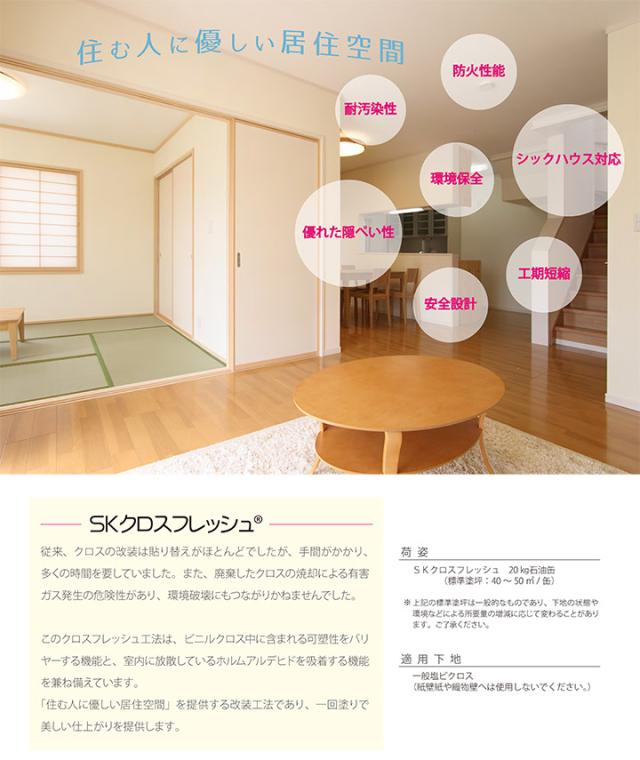 SK クロスフレッシュ　淡彩色　20kg　（エスケー化研/室内壁/塩ビ壁紙用）_1