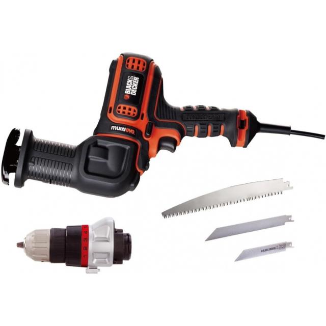 ブラックアンドデッカー(BLACK+DECKER) コード式 マルチツール本体 マルチのこぎり・ドリルドライバーヘッド付き DIY 電動工具 穴あけ 締付工具 100V EARD800