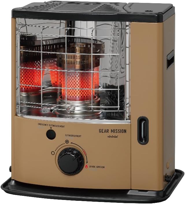 【トヨトミ】反射形 石油ストーブGEAR MISSION RS-GE23(T)コヨーテ色 日本製 【コンクリート】8畳/【木造】6畳
