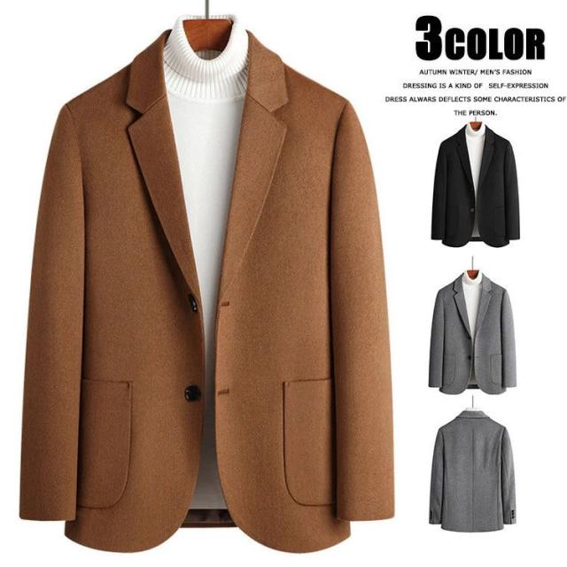 ウール テーラードジャケット メンズ コート ブレザー テーラード 春 春服 秋冬 ビジネス スーツジャケット 羊毛 紳士服 フォーマル ビジネスジャケット ビジネスコート テレワーク ジャケット カジュアル おしゃれ