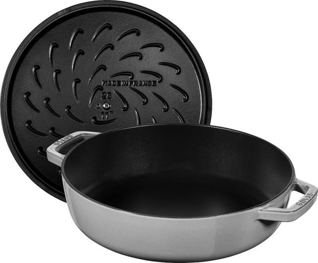ストウブ(Staub) 「 ブレイザー ソテーパン グレー 24cm 」 両手 鋳物