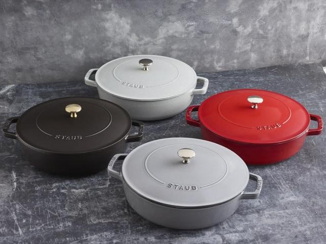 ストウブ(Staub) 「 ブレイザー ソテーパン グレー 24cm 」 両手 鋳物