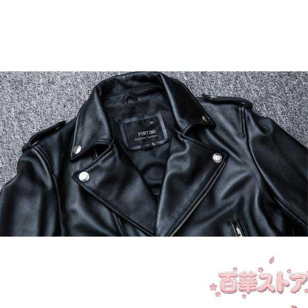 ライダースジャケット メンズ シングル 牛革ジャン バイクジャケット 本革 レザージャケット 高品質 B系 バイク 防風 ブルゾン ダブル バイカー