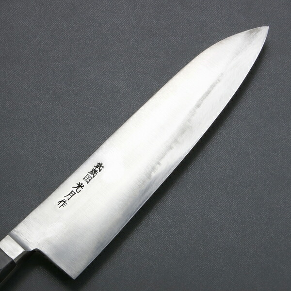 送料無料 武蔵国光月作 洋出刃包丁 両刃 240mm 全鋼 溶接手仕上げ口金付き パッカー柄 包丁 洋包丁 出刃包丁 手造り 伝統的工芸品 日本製