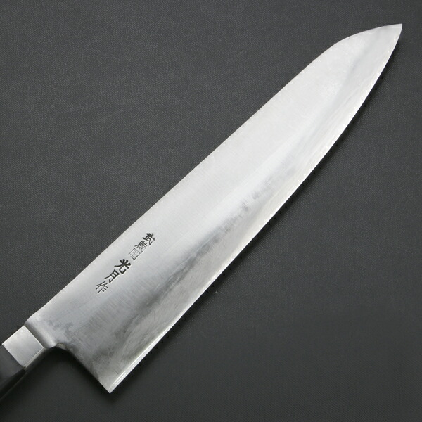 送料無料 武蔵国光月作 洋出刃包丁 両刃 300mm 全鋼 溶接手仕上げ口金付き パッカー柄 包丁 洋包丁 出刃包丁 手造り 伝統的工芸品 日本製