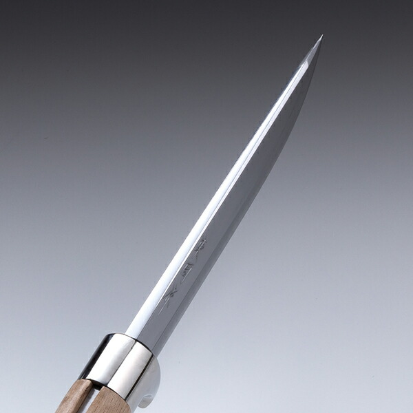 送料無料 東周作 狩猟用 剣鉈 5寸 150mm 青紙鋼 磨き仕上げ 鞘付き 本職向け 火造り鉈 狩猟ナイフ アウトドア 剣ナタ キャンプ ナイフ キャンプ キャンプギア ブッシュクラフト_13