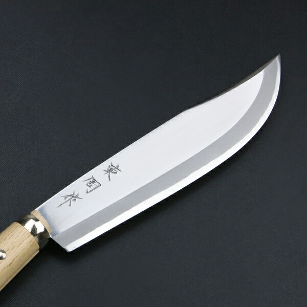 送料無料 東周作 山師用 剣鉈 両刃7寸 青紙鋼 磨き仕上 鞘付き 土佐火造り鉈  アウトドア ハンティング 狩猟 薪割 枝打ち キャンプ ナイフ キャンプギア ブッシュクラフト_13