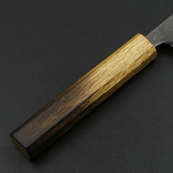 送料無料 元兼 和牛刀 240mm 両刃 青紙スーパー 割込み 黒打ち仕上げ 焼き漆柄 土佐打ち刃物 極上品 和包丁 家庭用包丁 黒打ち包丁 鍛造 日本製 誕生日 母の日 プレゼント 退職祝い_17