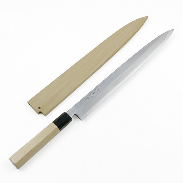 堺菊守《極上》安来白二鋼 和三徳 180 mm 【水牛八角柄】 送料無料 匠