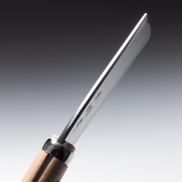 送料無料 東周作 極上 腰鉈 片刃120mm 青紙鋼 鞘付き 本職向け 営林署 仕様 ナタ アウトドア キャンプ 林業 薪割り 枝払い 草払い 鉈_15