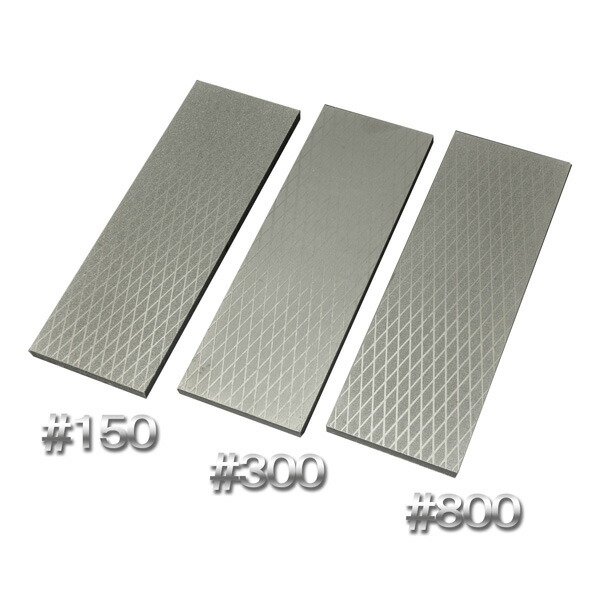 送料無料 アイウッド 片面電着 ダイヤモンド砥石 ＃150 & #300 & #800  3枚組 面直し 包丁研ぎ キッチン シャープナー