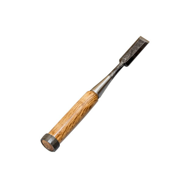 送料無料 ねずみ 追入鑿 赤樫柄 18mm 播州三木 職人手造り 大工道具 追入れ鑿 大入ノミ のみ