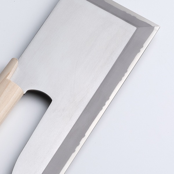 送料無料 そば切り包丁 片刃 270mm 高級ステンレス 手造り 麺切り 包丁 初心者から中級者向け 蕎麦切り包丁 蕎麦包丁 年越しそば うどん 日本製_3