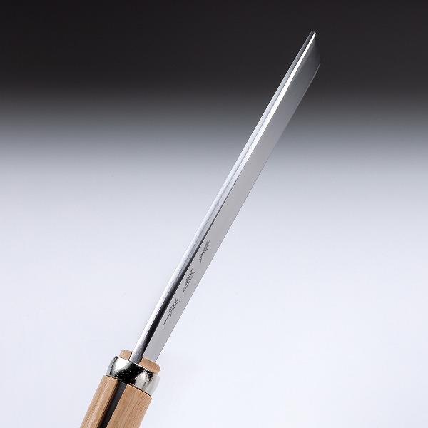 送料無料 東周作 極上 腰鉈 両刃195mm ＆ 鋸240mm 青紙鋼 二丁差し 鞘付き 鉈 ナタ アウトドア キャンプ 薪割り 枝払い 剪定_3