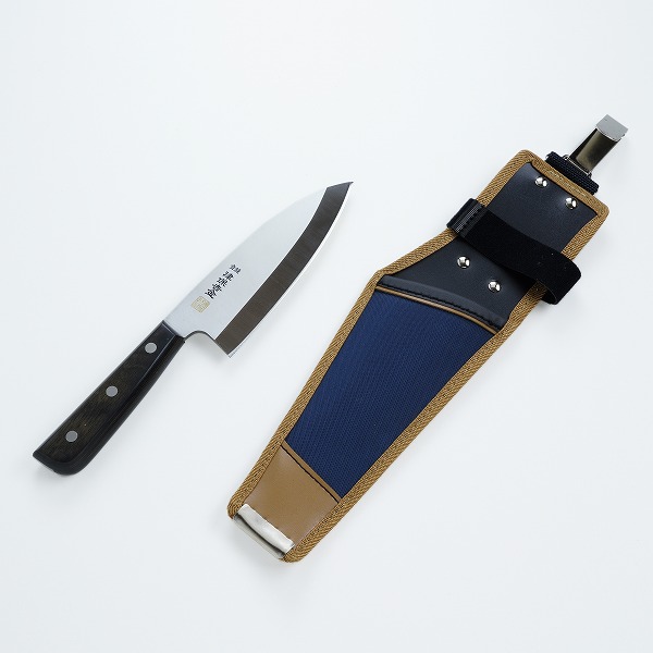 出刃包丁とケースのセット 出刃包丁 片刃 150mm ステンレス 強化パッカー柄 ほんまもんオリジナル包丁ケース 大 和包丁 日本製