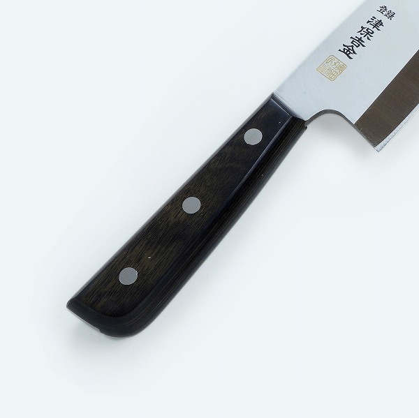 津保吉金 和包丁 出刃包丁 ステンレス 片刃 150mm 黒合板柄 ステンレス包丁 釣り アウトドア 日本製