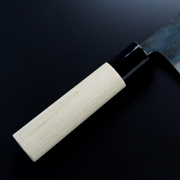 送料無料 元兼 大型 菜切り包丁 300mm 青紙1号 割込み 黒打ち仕上げ 朴柄 土佐打ち刃物 極上品 和包丁 菜切包丁 土佐打ち刃物 極上品 黒打ち包丁 ネギ切り 白菜切り 野菜切り包丁 日本製_18