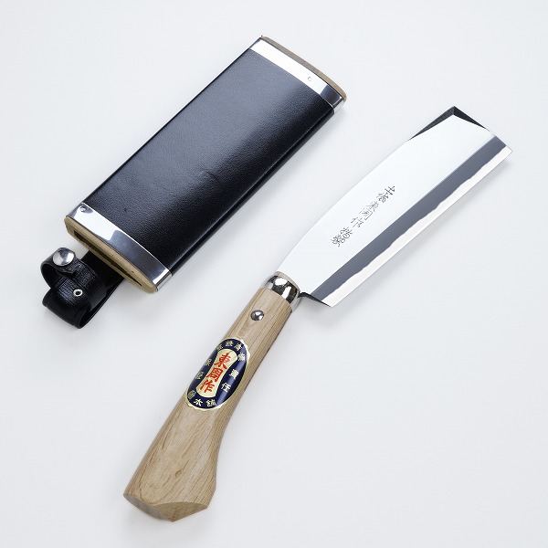 送料無料 東周作 高級 腰鉈 両刃 165mm 白紙鋼 鞘付き 営林署 仕様 ナタ アウトドア キャンプ 林業 薪割り 枝払い 草払い 鉈