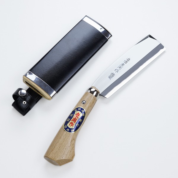 送料無料 東周作 高級 腰鉈 両刃 150mm 白紙鋼 鞘付き 営林署 仕様 ナタ アウトドア キャンプ 林業 薪割り 枝払い 草払い