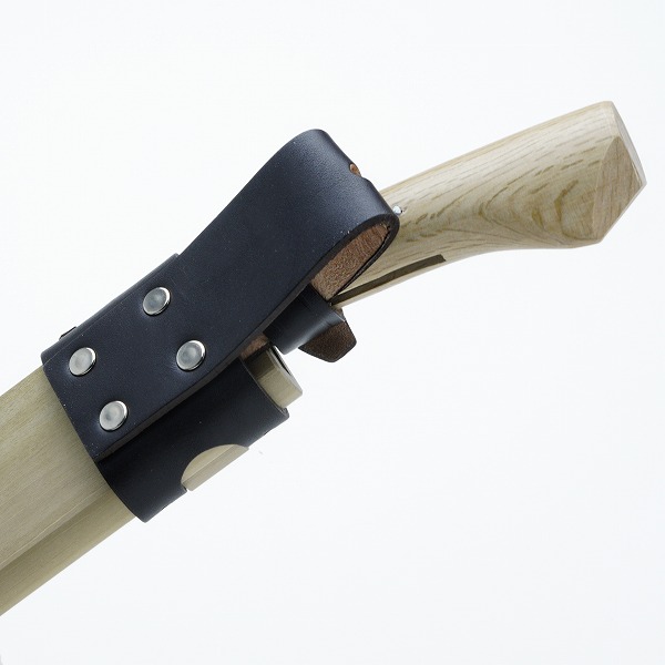 送料無料 東周作 極上 腰鉈 片刃120mm 青紙鋼 鞘付き 本職向け 営林署 仕様 ナタ アウトドア キャンプ 林業 薪割り 枝払い 草払い 鉈_16
